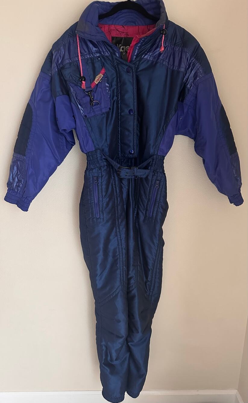Kaelin Solar Vintage One‑Piece Ski Suit – Style 5027, Size 8
